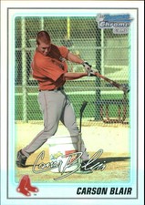2010 Bowman Chrome Prospects Refractor #41 Carson Blair RED SOX /777 R40316
