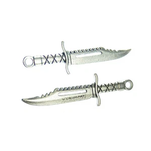 10PCS Vintage Silver Alloy Saber Knives Dagger Charms Pendant DIY Findings 51371 - Imagen 1 de 8