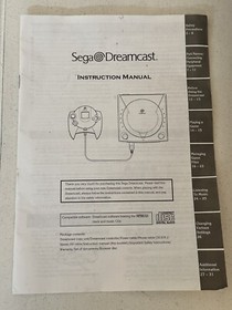 Sega Dreamcast Console system Instruction Manual 672-5533D