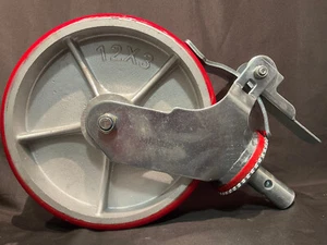 Gerüstrollen 12"" x 3"" Verriegelung Drehrollen 1-3/8"" Stamm 6000LBS Gerüst - Bild 1 von 14