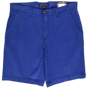 Men's MICHAEL KORS Nautical Blue Cotton + Chino Shorts Tagged 34 NWT NEW NicE! - Picture 1 of 5