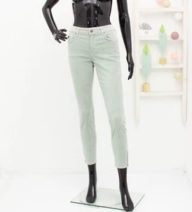 ODD MOLLY Trousers Velour Ankle Pants Mint Green Skinny size 27 - Imagen 1 de 16