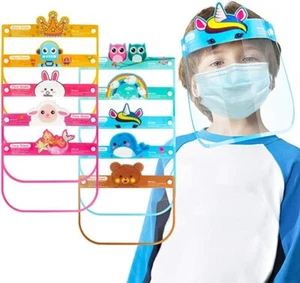 Kids Face Shield with Elastic HeadBand, Kids Face Cover Visor, 10 per Order. - Picture 1 of 13
