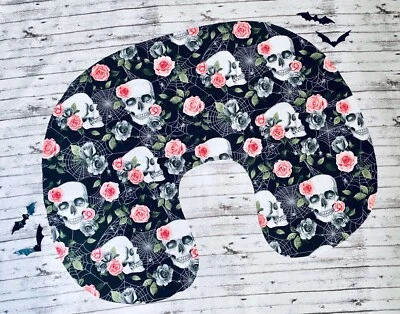 Gothic Skulls Nightshade Nursing Pillow Cover - Image 1 of 2