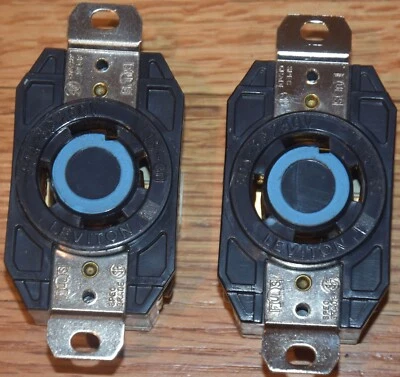 LOT OF 2 LEVITON L15-30 TWIST-LOCK RECEPTACLE 30A 3-PH 250V ELECTRIC OUTLET - Image 1 of 4