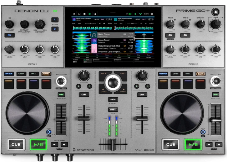 Denon PRIME GO+ Standalone 2-Deck Rechargeable Smart DJ Console W 7" Touchscreen - Image 1 of 4