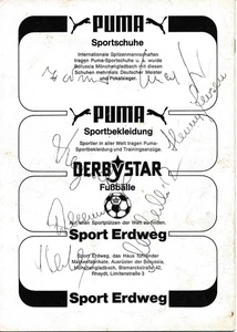 SIGNIERTES PROGRAMM - Borussia Mönchengladbach v Köln mit SIEBEN Autogrammen - Bild 1 von 1