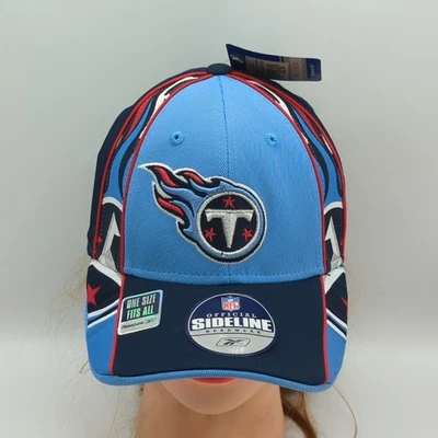 NUEVO CON ETIQUETAS De colección Reebok Tennessee Titans On Field NFL Gorra Lateral Sombrero Ajustado OSFA Foto 1 de 4
