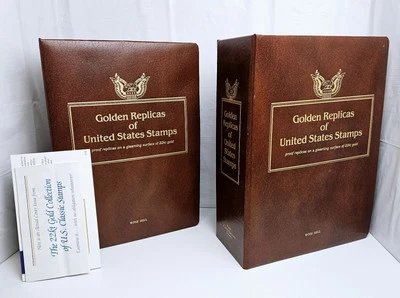 144 réplicas doradas de estampillas de Estados Unidos, 22kt primer día de emisión 1992-1995 Foto 1 de 4