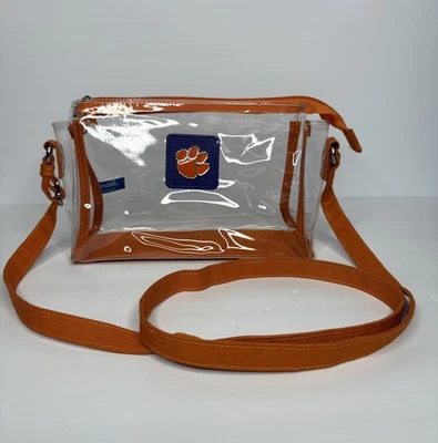 Bolso de Mano Clemson Tigers Aprobado por Estadio Pequeño Transparente con Correa para el Hombro Bolso Defecto Foto 1 de 4