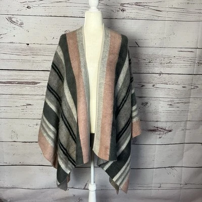 Free People Off Road Striped Poncho Shawl Wrap Multicolor One Size - Image 1 of 4