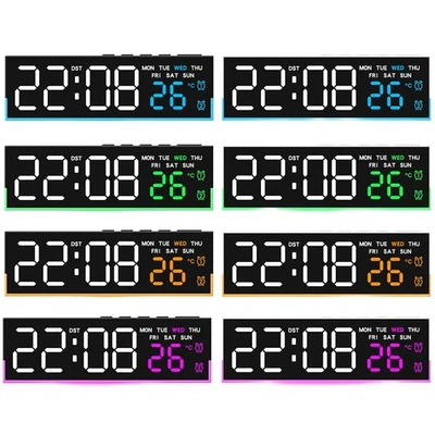 Digital LED Alarm Clock, Electronic Desktop Clock with Temperature Display I3F9 - Image 1 of 4