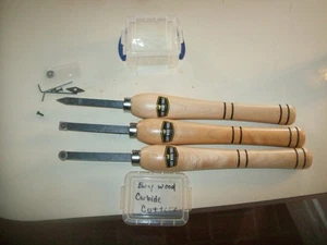 3 cinceles con punta de carburo de madera fáciles de tornear hechos en EE. UU. de torno de madera de 10" - Imagen 1 de 6