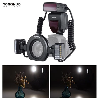 Yongnuo YN24EX E TTL Twin Lite Macro Flash Speedlite for Canon w 2pcs Flash Head - Imagen 1 de 4