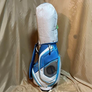 NIKE GOLF - RARE Model Discontinued - Caddy Bag WHITE BLUE LOGO USED JAPAN - Bild 1 von 10