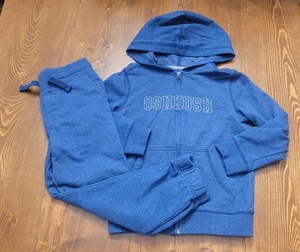 Oshkosh Boys 2 Piece Set Size 6 Blue Pants & Zip Up - Picture 1 of 3