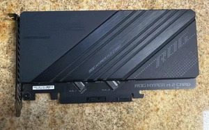ASUS ROG HYPER M.2 CARD PCIE 2 SLOTS NVME M.2 SSD EXPANSION CARD - Picture 1 of 3
