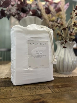 King 400 Thread Count Rayon from Bamboo Sheet Set White - Casaluna - Image 1 of 4