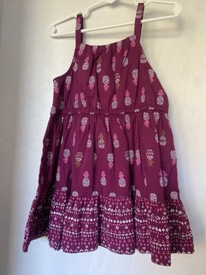 Vestido de sol Carter's para niñas pequeñas y flores borgoña piña talla 2T nuevo con etiquetas Foto 1 de 4