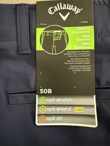 Callaway Golf Herren Tech Stretch Shorts Neu mit Etikett Größe 50 B Navy - Bild 1 von 7
