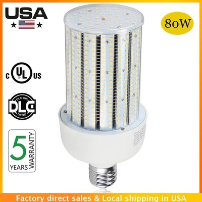 80W LED Corn Bulbs Light E39 Replace 250W MH/HPS Warehouse Workshop Light 5000K - Image 1 of 4