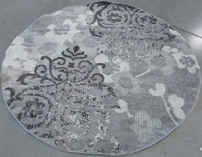 SILVER / IVORY 6'-0" x 6'-0" Flaw in Rug, Reduced Price 1172777477 ADR114B-6R - Image 1 of 4