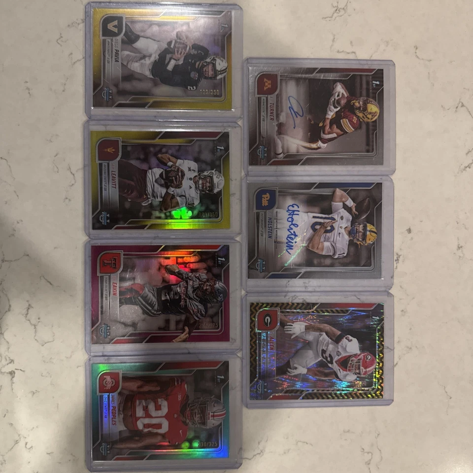 2025 Bowman Chrome U - # & Auto Lot (7) - Inc Pavia & Leavitt/350 & Allen /25 - Image 1 of 4