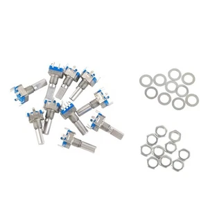 10pcs EC11 Rotary Encoder Switch Digital Potentiometer 5 Pin Control Knob - Photo 1/11