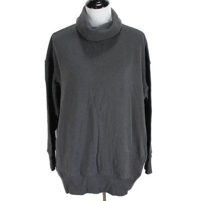 Sudadera Aerie Gran Tamaño Cuello Embudo Talla S Gris Manga Larga Pullover Bolsillos Foto 1 de 4