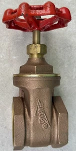 Harvard 2 Inch Brass Gate Valve,Threaded,200 PSI,125 W06,Shut Off,On/Off Water - Picture 1 of 9