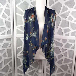 Chaleco Color Swatch Medio Transparente Floral Y Encaje Negro - Imagen 1 de 11