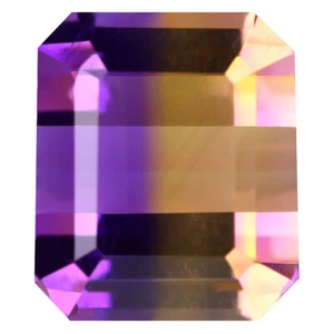 12.05 ct Premium Octagon Cut (13 x 11 mm) Brazil Purple and Yellow Ametrine - Picture 1 of 1