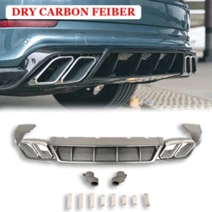 Alerón de parachoques trasero de fibra de carbono seco para Porsche Cayenne MSY 9Y0 2018-2023 - Imagen 1 de 4