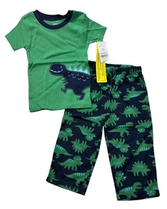 Carter's Jungen Dinosaurier Pyjama Set 2T grün 2-teilig Nachtwäsche Kleinkind Schlafanzug - Bild 1 von 6