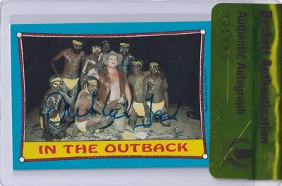 Outback Jack Signed 1987 Topps WWF Rookie Card 25 BAS COA WWE RC Ringside Action - Image 1 of 4