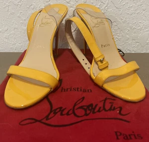 Christian Louboutin Jonatina 100 Patent PVC | Yellow | Size EUR 38 - Picture 1 of 5