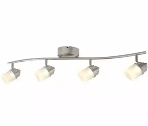 Hampton Bay 2.6 ft. 4-Light Brushed Nickel LED Fixed Track Lighting Kit - Picture 1 of 6