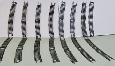 Atlas  22” R Snap Track For Parts or Repair  HO Scale  ( Lot of 15 pieces ) - Image 1 of 4
