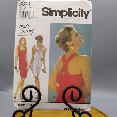UNCUT Vintage Sewing PATTERN Simplicity 8341, 1993 Christie Brinkley Collection - Image 1 of 2