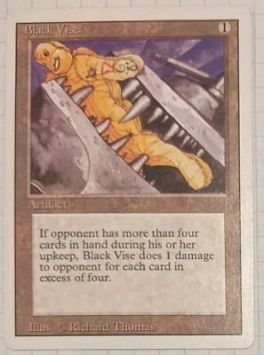 MTG Black Vise LP Uncommon Revised Edition 3ED - Image 1 of 4