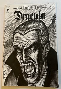 Boceto de cómics con imagen de Drácula #1 de Universal Monsters con dibujo de Frank Forte - Imagen 1 de 7