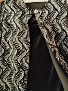 Notations Black/Silver 2 Fer Twinset Ladies Blouse  - Picture 1 of 10