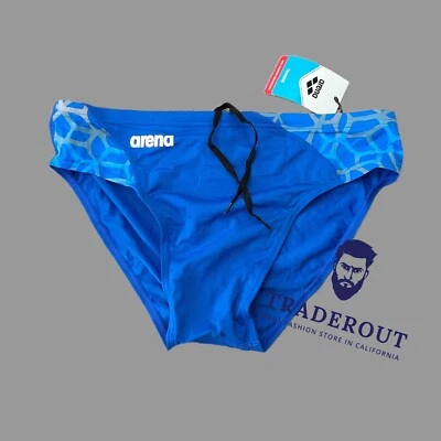 Arena 男式 Royal blue Carbonite II 游泳短裤比基尼泳装 38 码 — 第 1/4 张图片