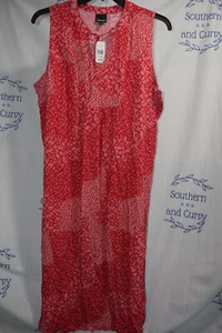 NWT Wallpapher Red Floral Calico/PatchworkTank Maxi Dress, Size XL - Picture 1 of 10