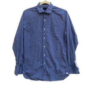 J. Crew Mens Blue Longsleeve  Button Up Shirt Slim Fit Size S Ludlow 1920s 2 Ply - Picture 1 of 6