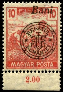 Romanian Hungary 1919 ORADEA MAGYAR POSTA 10 Bani IInd.Ed. MNH,OG, +margin - Picture 1 of 1