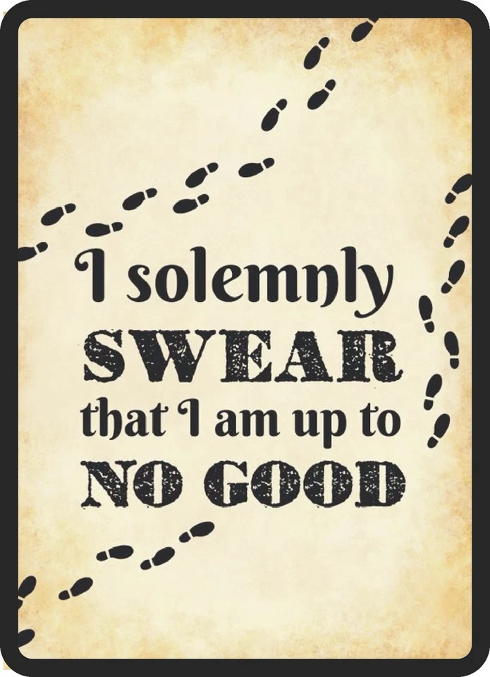 custom T shirt transfers A5 i SOLEMNLY SWEAR I'M UP TO NO GOOD,HARRY POTTER - Image 1 of 1
