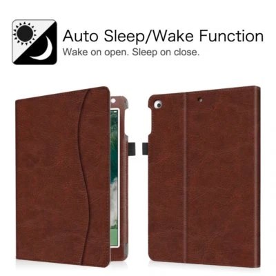 For Apple iPad Multi-Angles Folio Case Cover Stand with Pocket Auto Wake/Sleep - Image 1 of 4