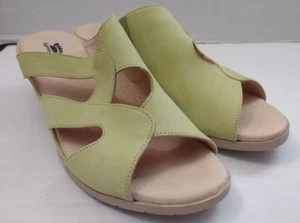 Spring Step Sandals Wedge Size 9US/40EU Spring Green Suede Slip On - Picture 1 of 9