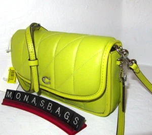 Bolso sin asas bandolera Coach C8571 acolchado almohada Hayden Key cuero lima nuevo con etiquetas $295 - Imagen 1 de 9